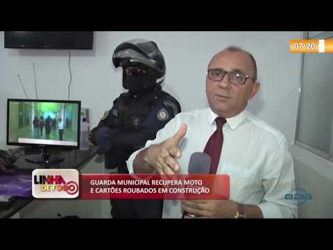 LINHA DE FOGO 03 10  Guarda Municipal recupera moto e cartoÌƒes roubados em construcão