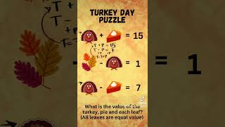 Thanksgiving themed Math Puzzle ANSWER REVEAL