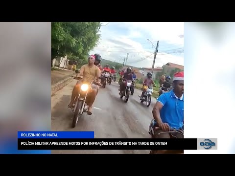 PM apreende motos por infrações de trânsito após Rolezinho no Natal 26 12 2022