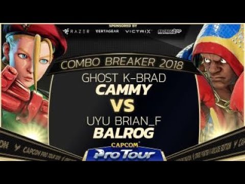 Ghost K-Brad (Cammy) vs. UYU Brian_F (Balrog) - Combo Breaker 2018 Pools - Day 2 - SFV - CPT 2018