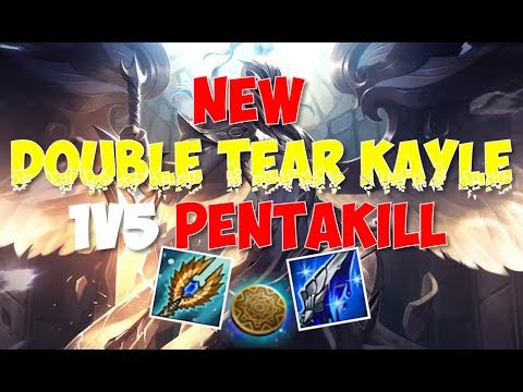 THE *NEW* INSANE DOUBLE TEAR KAYLE BUILD - 1V5 PENTAKILL | kayle 1v9