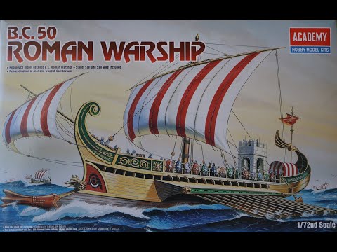 B.C. 50 Roman Warship 1/72 scale - Academy- Unboxing
