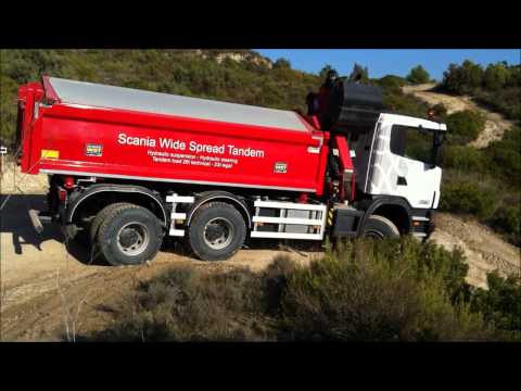 Scania Wide Spread tandem, turning radius