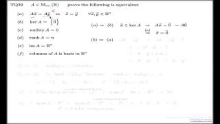 Tutorial Q39 -- rank and nullity relations of matrix