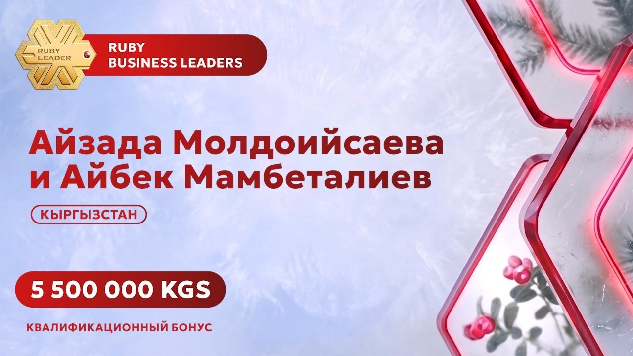 Ruby Business Leaders Айзада Молдоийсаева и Айбек Мамбеталиев о семейном бизнесе