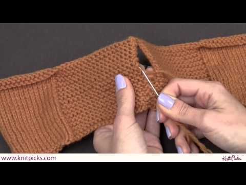 How to Seam on Garter Stitch - Knitting tutorial