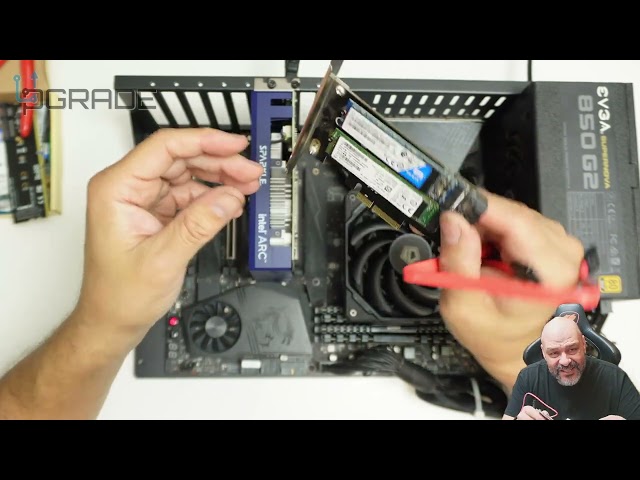 Vídeo relacionado con Adaptador PCIe M.2 Dual para SATA o Tarjeta de expansión de Controlador de Host PCIe NVMe SSD, M.2 SSD NVMe (Clave M) y SATA (Clave B) 2230/2242/2260/2280 a PCIe 3.0 X4