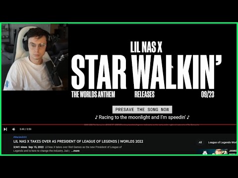 Caedrel Reacts To Lil Nas X Worlds 2022 Anthem