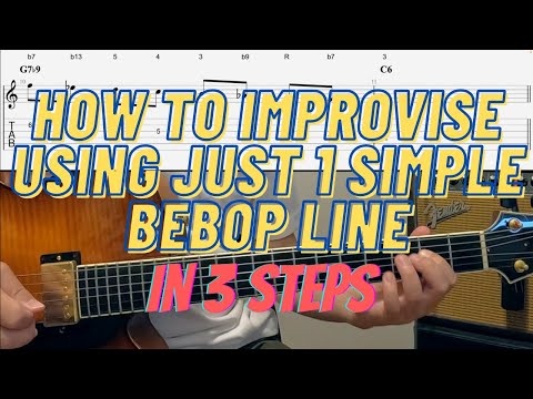 How to improvise using just 1 simple bebop line in 3 easy steps - Jazz improvisation.