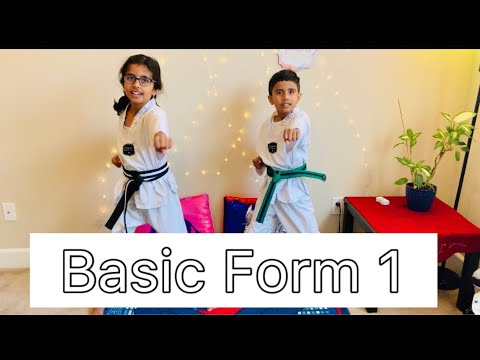 TaeKwonDo Basic form 1 - step by step with narration