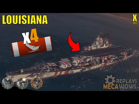 AIRCARRIER?? Louisiana 4 Kills & 199k Damage | World of Warships Gameplay