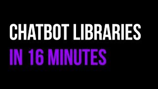 Facebook Chatbot Libraries in 16 Minutes! | BOTS | Quick Code