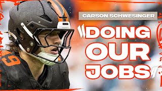 Carson Schwesinger Press Conference: Doing our jobs