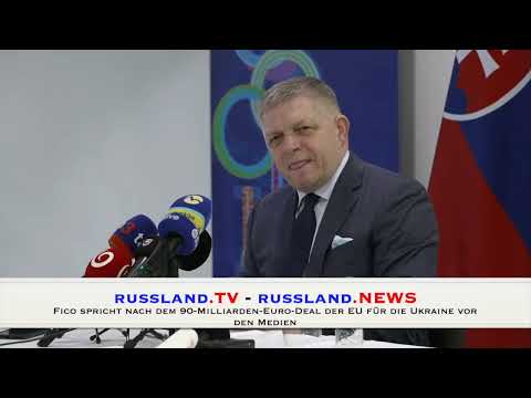 Fico spricht nach dem 90 Milliarden Euro Deal der EU für die Ukraine vor den Medien