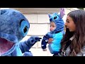 Adorable Tiny Stitch Meets Adult Stitch As Disneyland CUTE TODDLERS