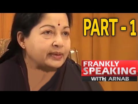 Frankly Speaking With J Jayalalithaa -1 | Arnab Goswami Exclusive Interview