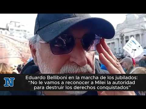 Eduardo Belliboni en la marcha de los jubilados: