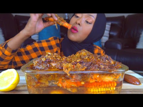 ASMR & RECIPE * Deshelled Seafood Boil in Bloves Sauce * King Crab Legs * مكبانق السيفود مع الصوص