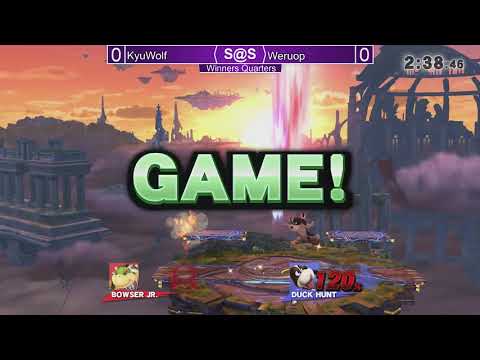 Smash@Sunken 33 Smash4 - KyuWolf (Duck Hunt) vs Weruop (Bowser Jr.) - SSB4 Winners Quarters