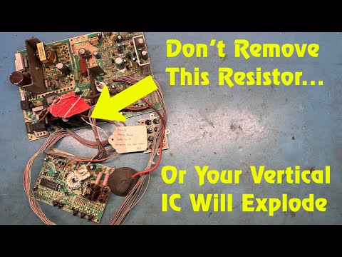 25" U2000 Arcade Monitor Repair - Vertical Collapse - Exploding ICs And Bad Resistors