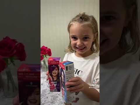 Come watch me color my hair! #haircolor #kids #hairdye #purple #blue #iloveit