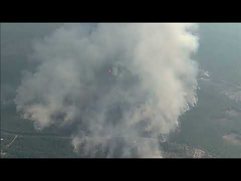 Heavy smoke plume visible outside of Huntsville