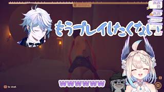 【Log Riders】鬼畜ゲーにストレスが溜まり本音が漏れる二人【エナー・アールウェット/オクタビオ/にじさんじEN切り抜き】