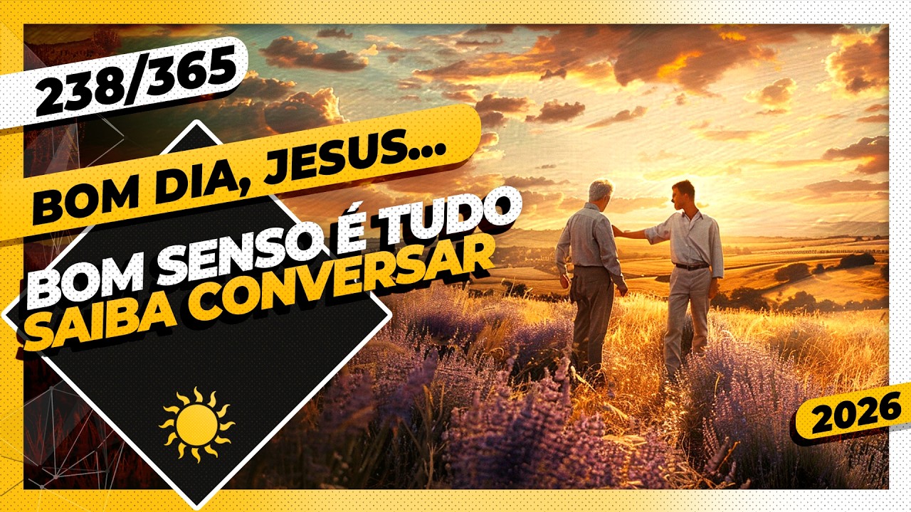 BOM SENSO É TUDO: SAIBA CONVERSAR - Bom dia, Jesus! 238/365 (2026)