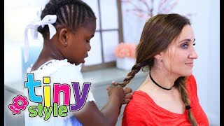 3 EASY MOMMY HAIRSTYLES by Paisley (age 6) | THIS IS SO FUNNY | Tiny Styles