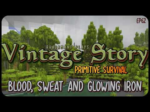 Blood, Sweat and Glowing Iron in Vintage Story Primitive Survival - Surviving Wilderness // EP62