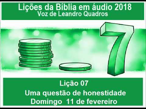 Lições da Bíblia Uma questão de honestidade  Domingo  11 de fevereiro