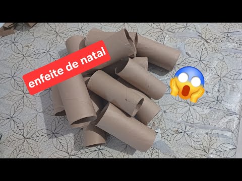 Você vai se surpreender com esse enfeite de natal com rolo de papel higienico