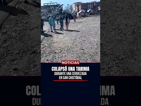 ⚠️ Colapsó una tarima durante una cervezada y dejó tres heridos en Táchira