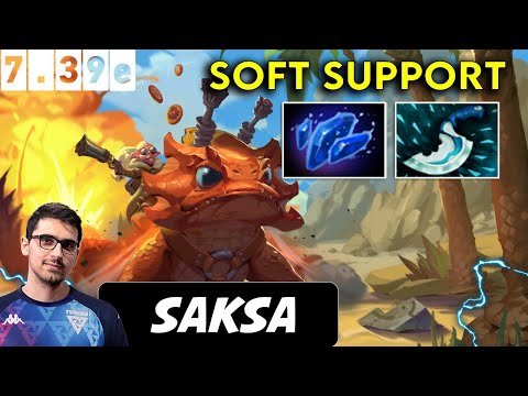 Saksa Snapfire Soft Support - Dota 2  Patch 7.39e pro Player Gameplay