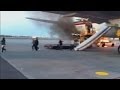 Dramatic plane blaze: Fire on tarmac sends.