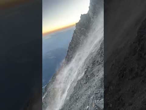 Biggest Rockfall on Mont Blanc July 15 2022 - The Grand Couloir (Death Coulior)