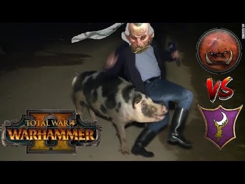 THE RUNNING OF THE HOG | Greenskins vs Dark Elves - Total War Warhammer 2