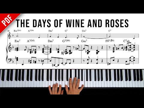 How To Play "The Days Of Wine And Roses" Mancini | Jazz Piano Sheet Music