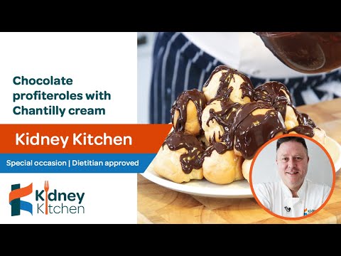 Chocolate profiteroles with Chantilly cream | Kidney Kitchen | kidney friendly recipe