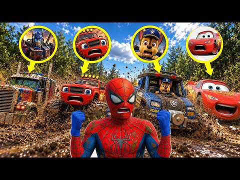 HOMEM ARANHA ENCONTROU A PATRULHA CANINA, OPTIMUS PRIME E O BLAZE E SALVOU TODOS NO GTA 5!