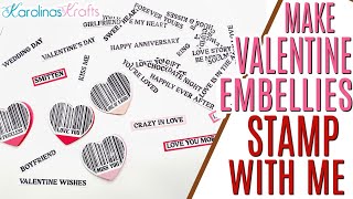 CRAFT WITH ME Making Valentines Day Projects or Embellishments for Projects, Stamp & Die Cut With Me