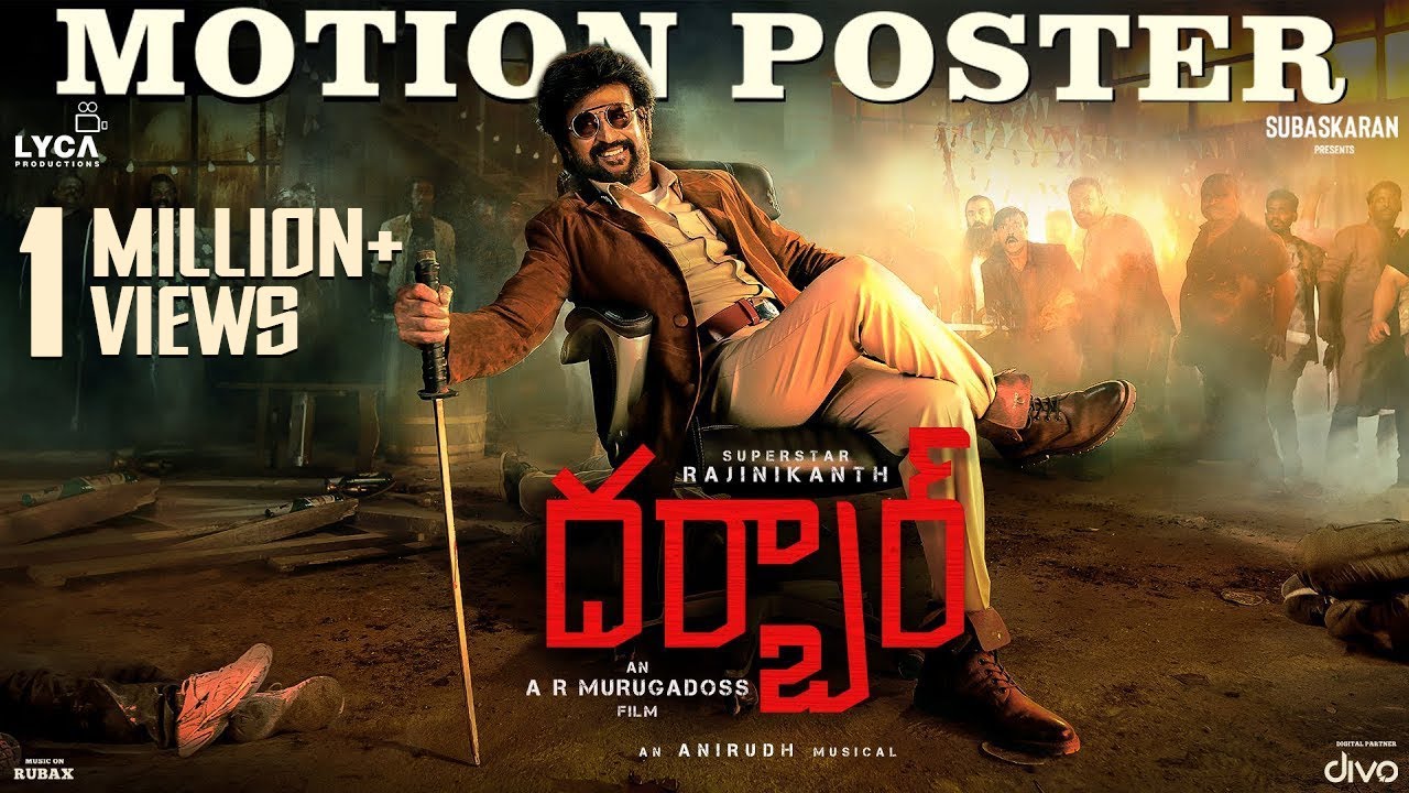 Darbar Motion Poster Telugu Version Released By Mahesh Babu
