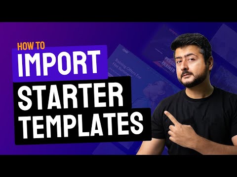 Import Complete Website from Starter Template