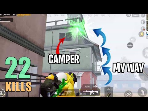 BEST WAY TO KILL CAMPERS? | 22 KILLS | SOLO SQUAD | PUBG MOBILE