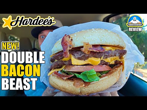 Hardee's® DOUBLE Bacon Beast Burger Review!⭐🥓🍔🍔|...