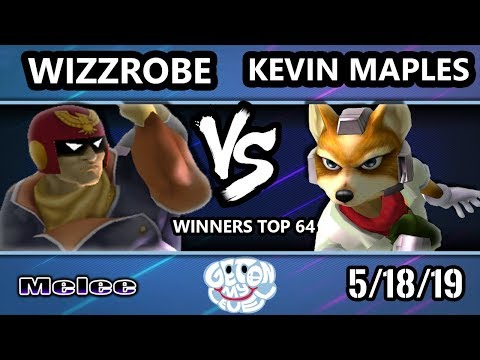 GOML 2019 SSBM - Wizzrobe (Falcon) Vs. Kevin Maples (Fox) Smash Melee Tournament Winners Top 64