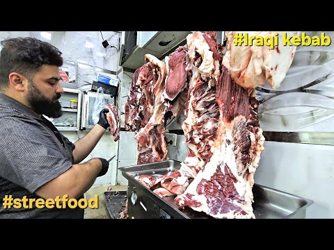 Iraqi Kebab from Mosul / Iraqi food making kebabs / The Best Kebab Restaurant in Mosul