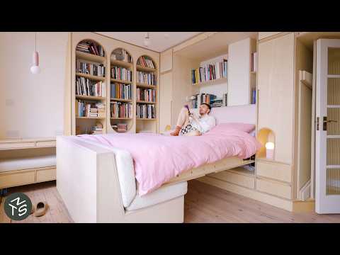 Japandi Style Art Deco Micro Apartment, London 24sqm/258sqft