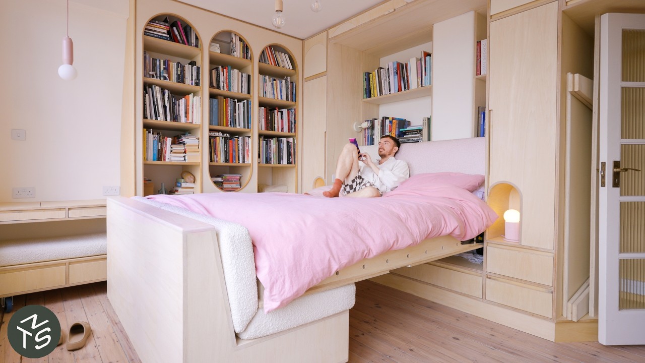 Japandi Style Art Deco Micro Apartment, London 24sqm/258sqft