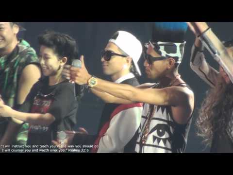130811  TAEYANG - a-네이션 - Ending_Verbal said "Ma man Youngbae~!"
